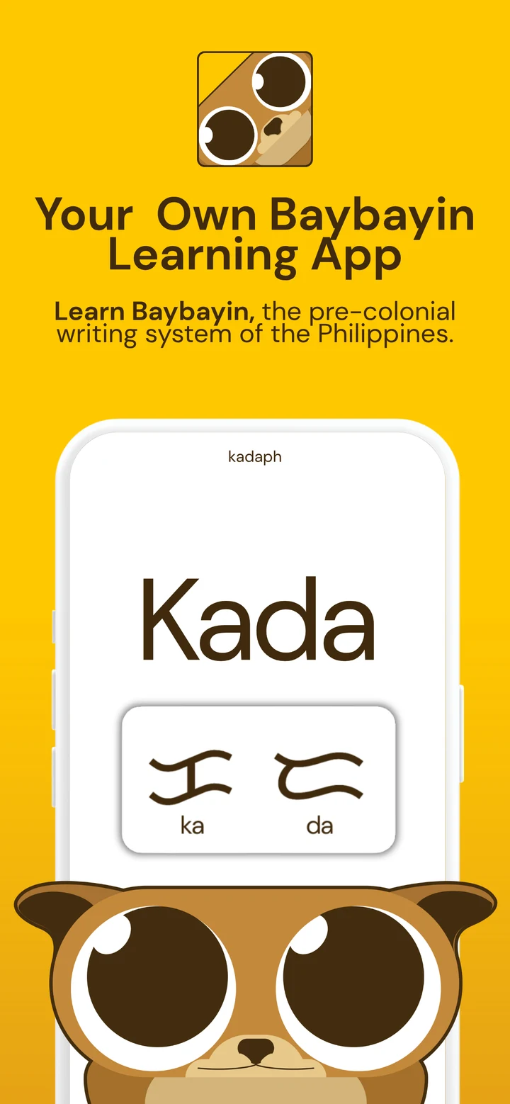 Kada app title card: Your Own Baybayin Learning App